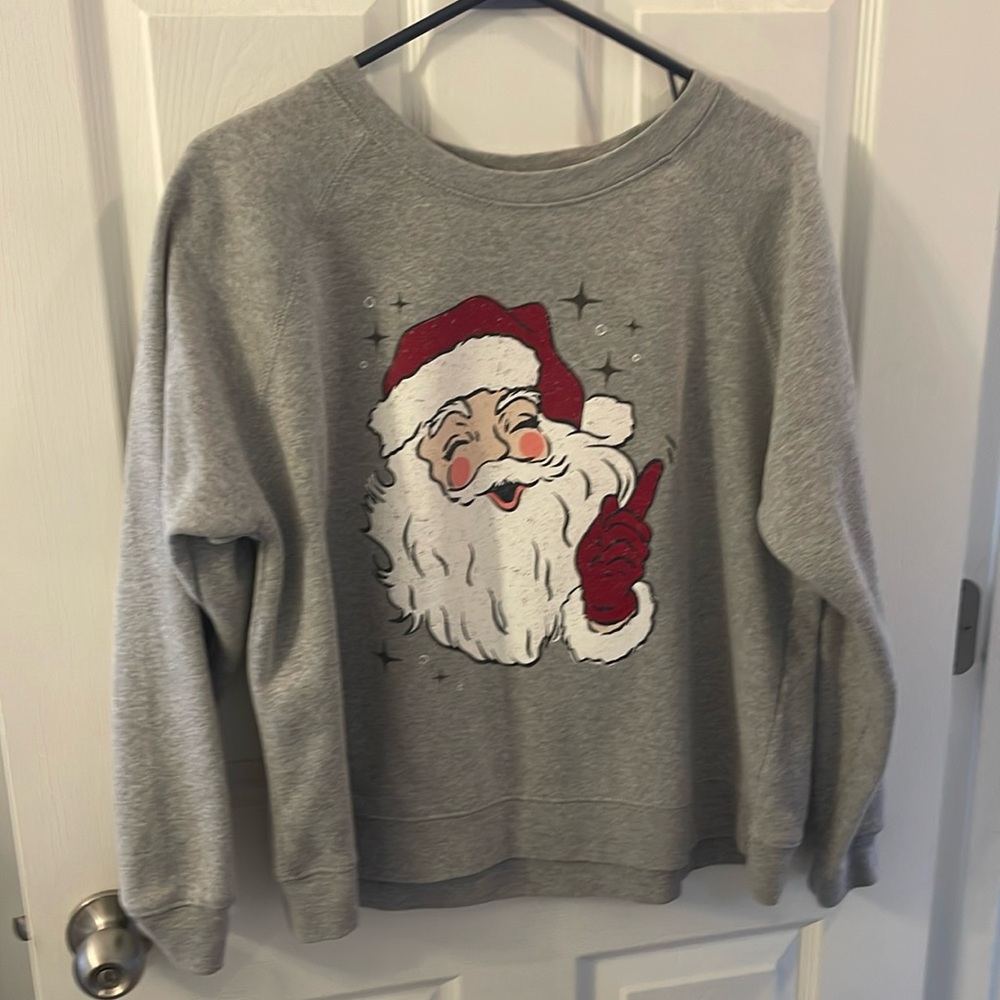 Mallory Ervin Living Fully Co Santa sweatshirt M